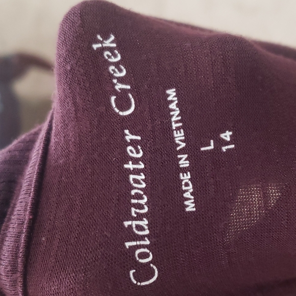 Cold Water Creek L open front draped cardi big slouch pockets sooofffttt - Picture 6 of 8